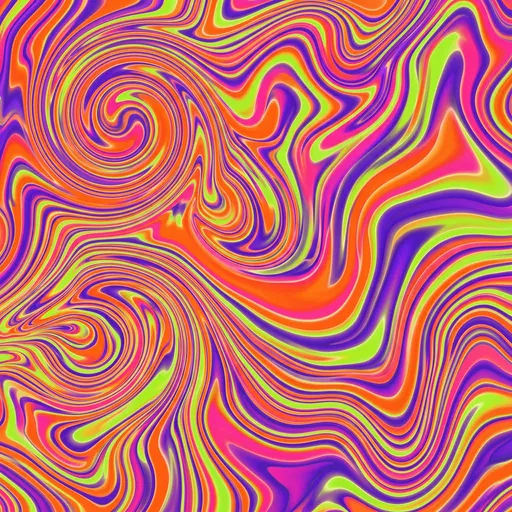 Psychedelic Neon Liquid Marble Swirl Background