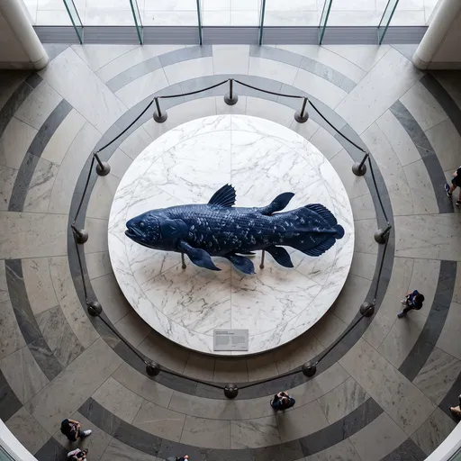 Overhead View of Coelacanth Museum Exhibit