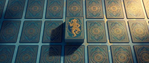 Elevated Gold Jester Card on Grid