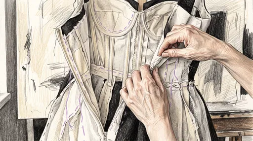 Colored Pencil Sketch of Couture Corset