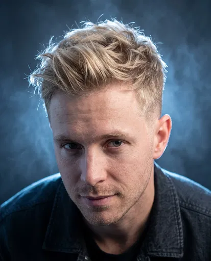 Blonde Man With Messy Quiff Hairstyle
