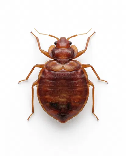 Isolated Adult Bed Bug Dorsal View