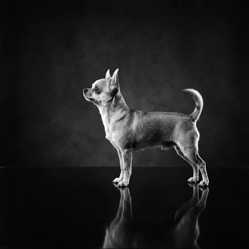 Black and White Chihuahua Studio Portrait