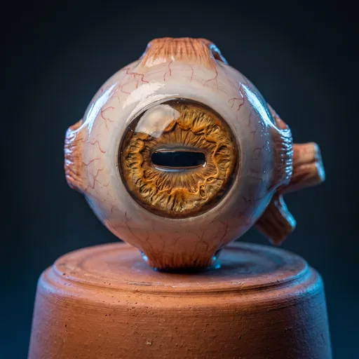 Anatomical Goat Eyeball Model on Pedestal