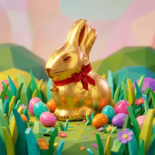 Gold Foil Chocolate Easter Bunny
