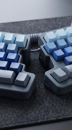 Ergonomic Split Mechanical Keyboard in Blue