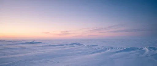 Pastel Twilight Over Snowy Plains