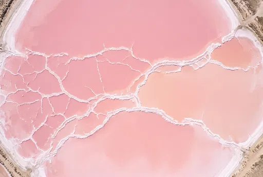 Aerial View of Pink Salt Lake