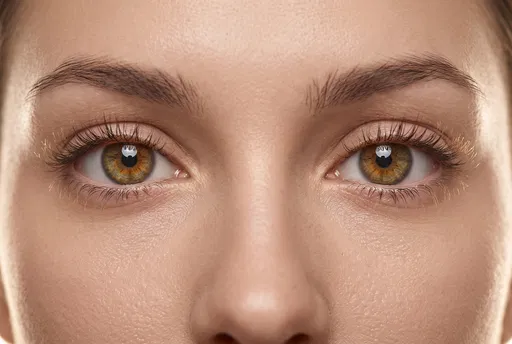 Macro Close-Up of Woman's Hazel Eyes