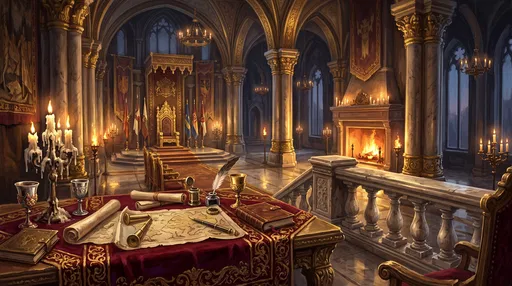 Grand Fantasy Throne Room Illustration