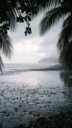 Moody Misty Tropical Pebble Beach