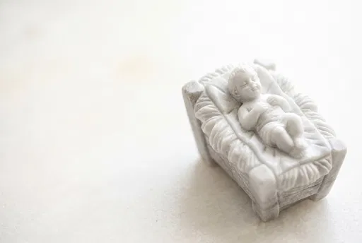 White Marble Baby Jesus Nativity Figurine
