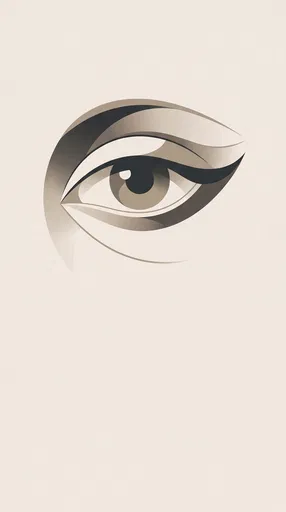 Minimalist Geometric Almond Eye Illustration