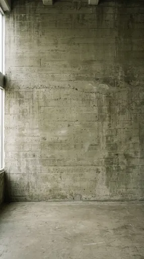 Olive Green Board-Formed Concrete Studio Wall