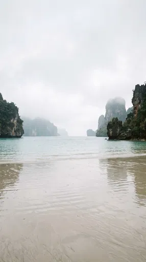 Misty Turquoise Cove at Low Tide