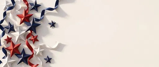 Patriotic Stars and Ribbons Background