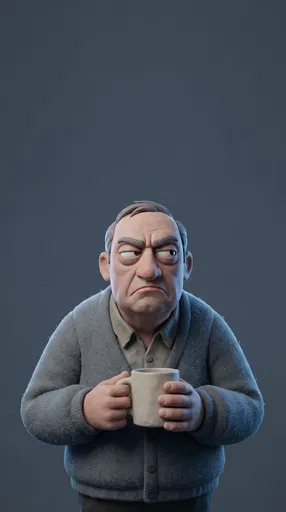 Grumpy Clay Character Giving Side Eye