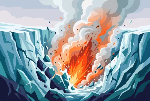 Subglacial Volcano Erupting Through Arctic Ice