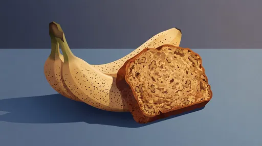 Graphic Illustration of Walnut Banana Bread