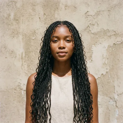 Young Woman With Long Bohemian Braids