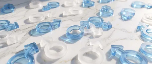 Acrylic Male Gender Symbols on Marble