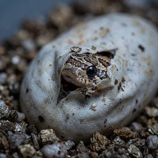 Baby Hognose Snake Hatching from Egg
