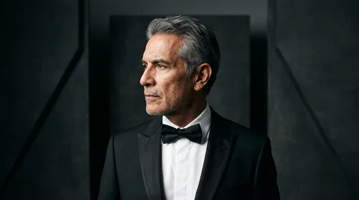 Older Man in Tuxedo Studio Portrait