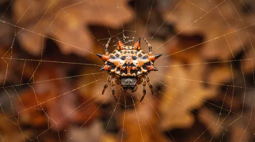 Spiny Orb-Weaver Spider on Golden Web