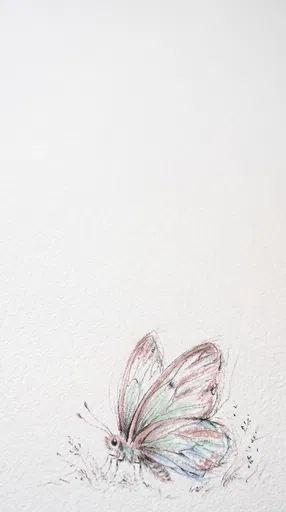 Pastel Pencil Butterfly Drawing on Paper