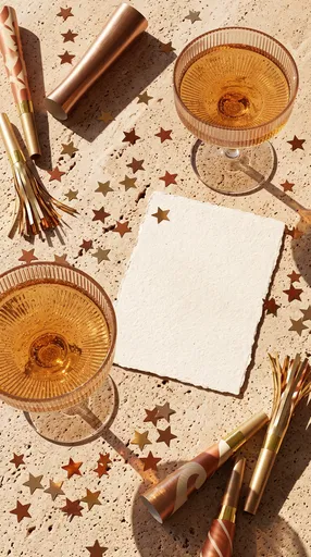 Celebration Flat Lay With Blank Card