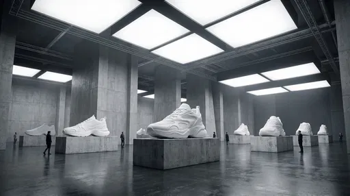 Giant White Sneakers in Concrete Gallery