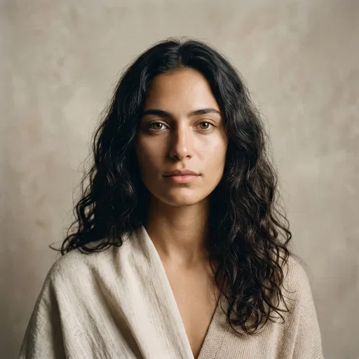 Minimalist Studio Portrait of Young Woman
