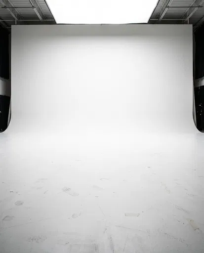 Empty White Cyclorama Photo Studio Background
