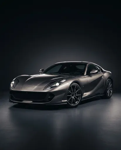 Gunmetal Sports Coupe in Dark Studio