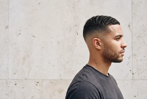 Man With Fade Haircut Side Profile
