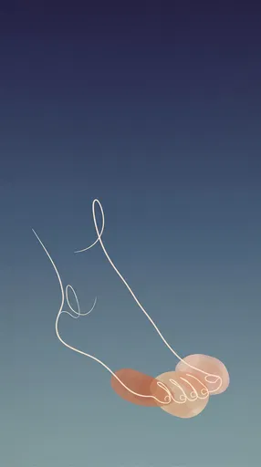 Minimalist Continuous Line Foot Illustration