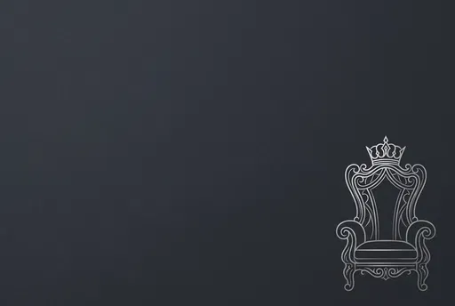 Minimalist Silver Line Art Royal Throne