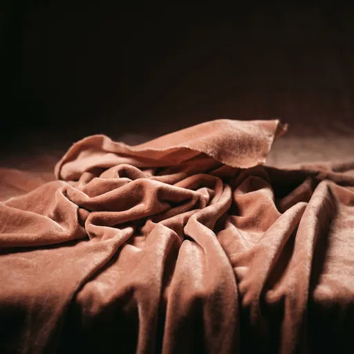 Draped Blush Velvet Fabric Background
