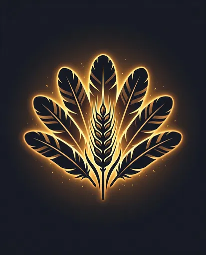 Glowing Wheat and Turkey Feathers Icon