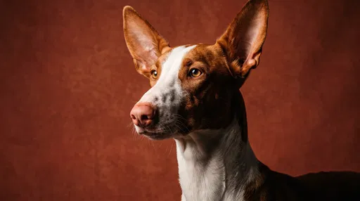 Studio Portrait of an Ibizan Hound