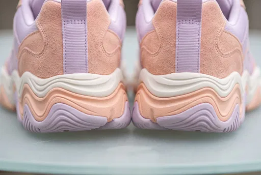 Pastel Peach and Lilac Sneaker Heels