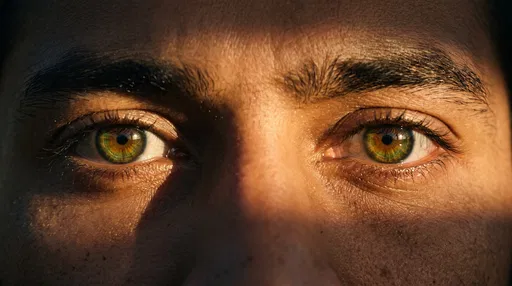 Close-Up of Hazel Eyes in Sunlight