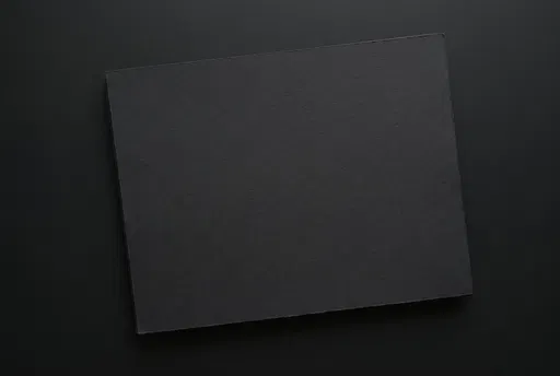 Matte Black Cardstock Paper Flat Lay