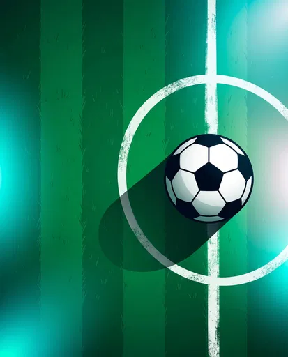 Top-Down Soccer Ball on Pitch