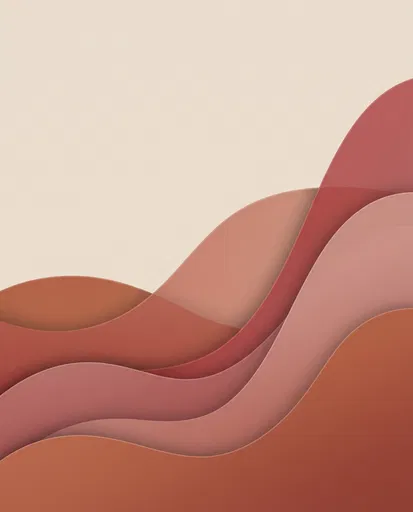 Abstract Terracotta and Rose Wave Background