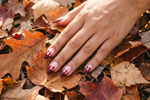 Hand With Blood Drip Halloween Nail Art