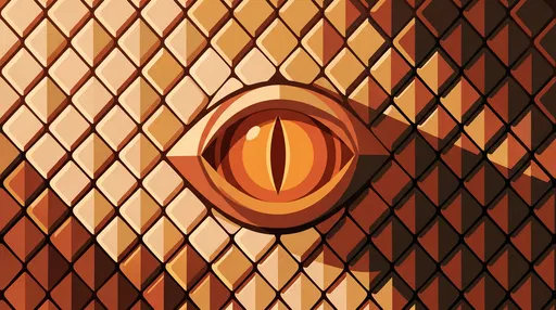 Stylized Geometric Snake Eye Illustration