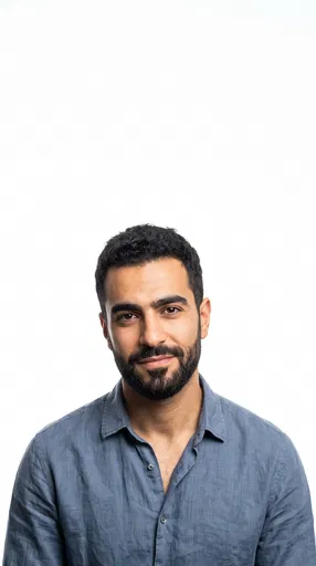 Studio Portrait of Bearded Middle Eastern Man