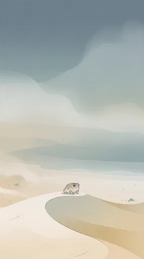 Minimalist Desert Rain Frog on Dune