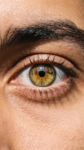 Macro Close-Up of Hazel Human Eye